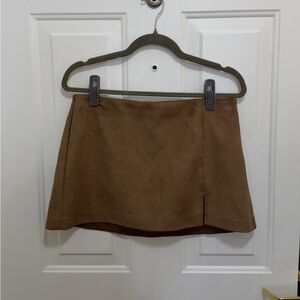 Abercrombie & Fitch Vegan Suede Mini Skirt